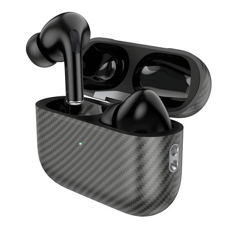 Bluetooth Стерео Гарнітура Hoco EW47 Plus, TWS, carbon version, BT5.3, 35mAh, 300mAh, 7h Чорний