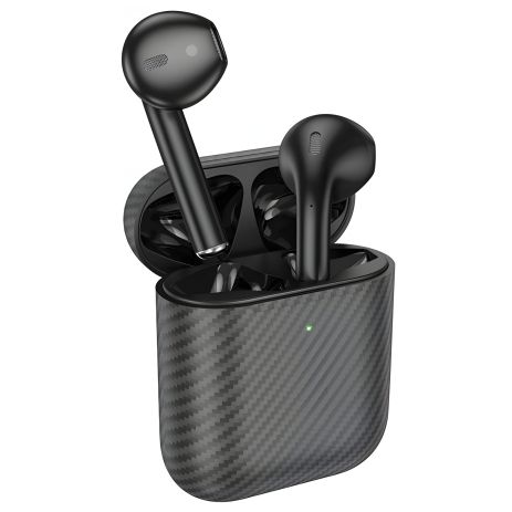 Bluetooth Стерео Гарнітура Hoco EW41 Plus, TWS, carbon version, BT5.3, 35mAh, 350mAh, 6h, Чорний Bluetooth Стерео Гарнітура Hoco EW41 Plus, TWS, carbon version, BT5.3, 35mAh, 350mAh, 6h, Чорний