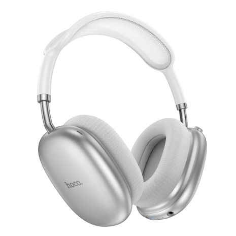 Бездротові навушники Hoco W55 Plus, накладні, ANC, BT5.4, AUX, 800mAh, 90h, Silver Бездротові навушники Hoco W55 Plus, накладні, ANC, BT5.4, AUX, 800mAh, 90h, Silver