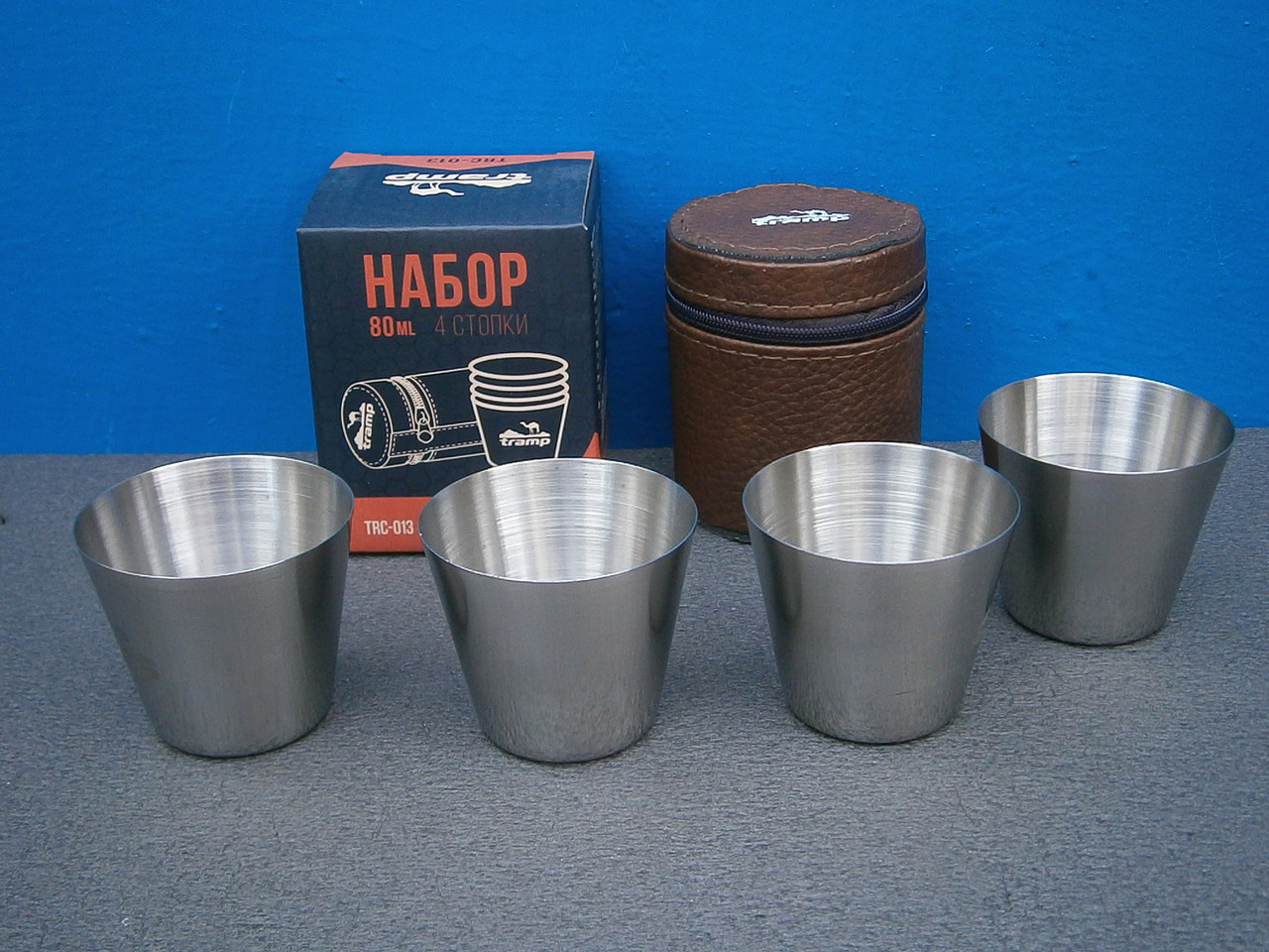 Набор из 4 стопок по 80 мл Tramp TRC-013. Набор из 4 стопок по 80 мл Tramp TRC-013.