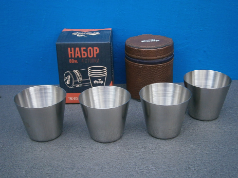 Набор из 4 стопок по 80 мл Tramp TRC-013. Набор из 4 стопок по 80 мл Tramp TRC-013.