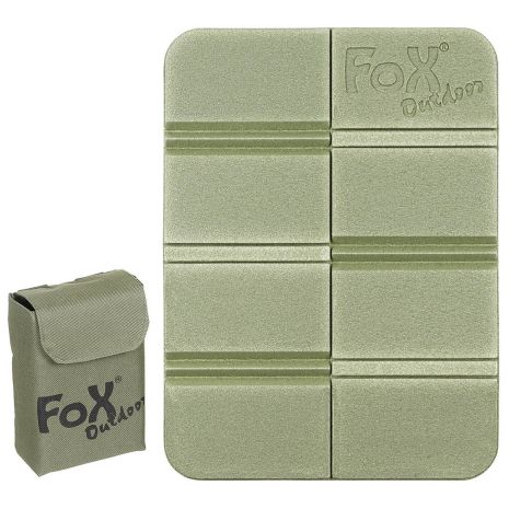 Сидушка туристична Fox Outdoor складна в чохлі, оливкова.