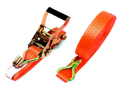 Стяжной ремень с трещоткой, 3т 8м крюк-крюк