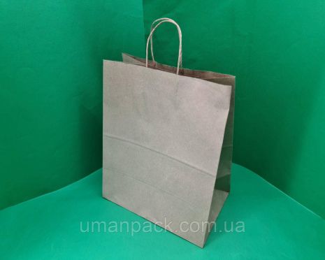 Пакет із ручками паперовий 35*29*19 бурий No35 (25 шт.)