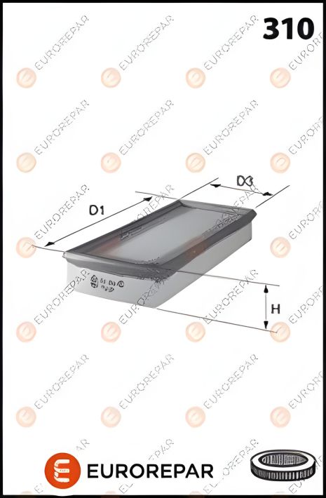 Воздушный фильтр SMART FORTWO EUROREPAR (1667444680) Воздушный фильтр SMART FORTWO EUROREPAR (1667444680)