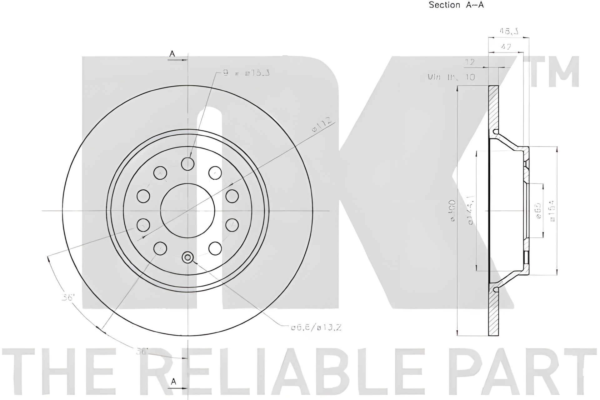 Гальмівний диск SKODA SUPERB, AUDI Q3, SEAT ALHAMBRA, NK (3147160) Гальмівний диск SKODA SUPERB, AUDI Q3, SEAT ALHAMBRA, NK (3147160)