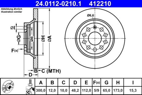 ΠΠΈΡΠΊ Π³Π°Π»ΡΠΌΡΠ²Π½ΠΈΠΉ SKODA KODIAQ, AUDI Q3, SEAT ALHAMBRA, ATE (24011202101) ΠΠΈΡΠΊ Π³Π°Π»ΡΠΌΡΠ²Π½ΠΈΠΉ SKODA KODIAQ, AUDI Q3, SEAT ALHAMBRA, ATE (24011202101)