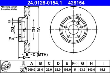 Диск тормозной LAND ROVER, FORD S-MAX, VOLVO XC70, ATE (24012801541)