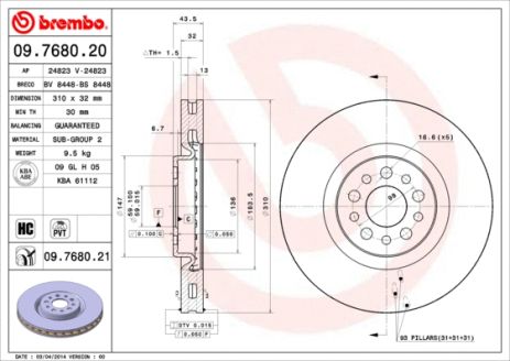 ΠΠΈΡΠΊ Π³Π°Π»ΡΠΌΡΠ²Π½ΠΈΠΉ FIAT ULYSSE, LANCIA PHEDRA, CITROΓN C8, BREMBO (09768021) ΠΠΈΡΠΊ Π³Π°Π»ΡΠΌΡΠ²Π½ΠΈΠΉ FIAT ULYSSE, LANCIA PHEDRA, CITROΓN C8, BREMBO (09768021)