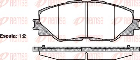 Комплект гальмівних колодок для TOYOTA AURIS, REMSA (123400)