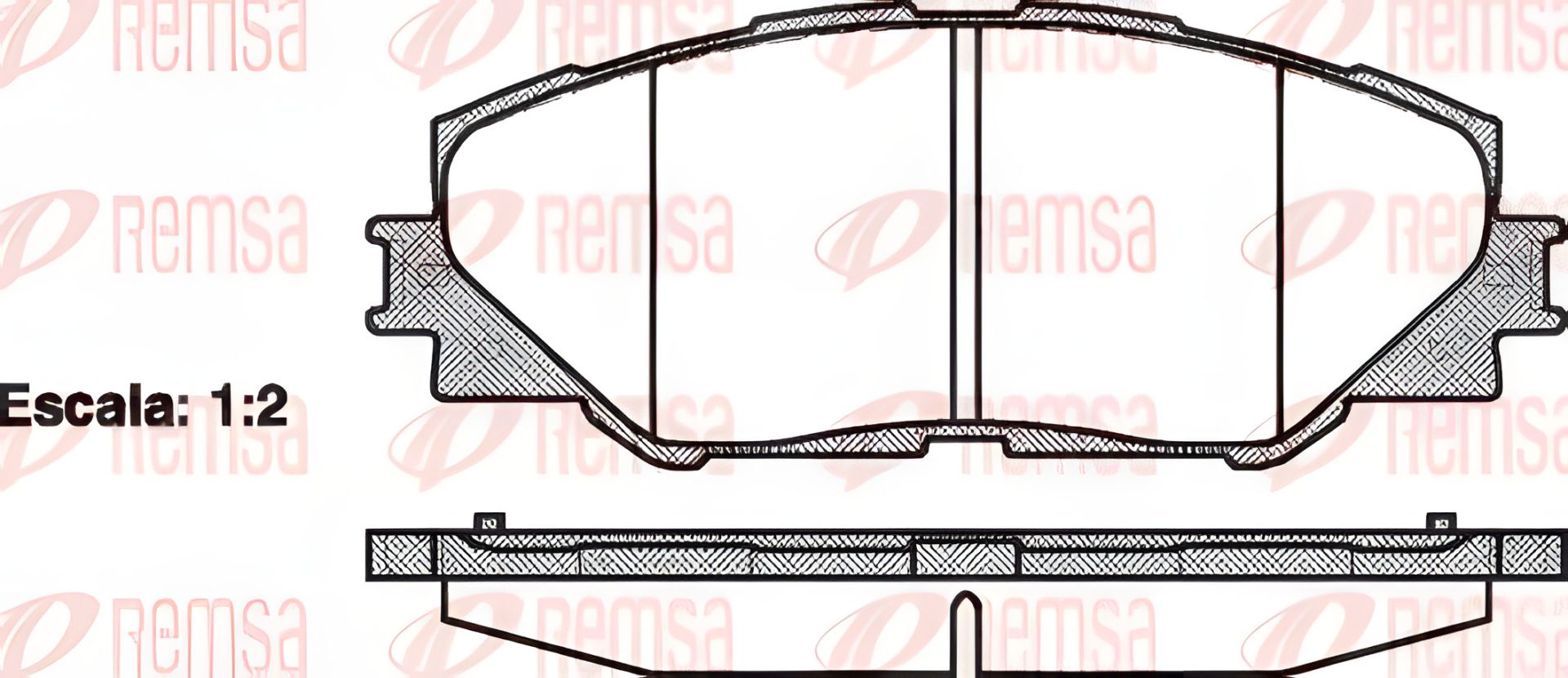 Комплект гальмівних колодок, дискове гальмо TOYOTA AURIS, REMSA (123400) Комплект гальмівних колодок, дискове гальмо TOYOTA AURIS, REMSA (123400)