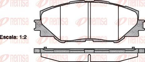 Дисковые тормозные колодки комплект TOYOTA AURIS, REMSA (123400)