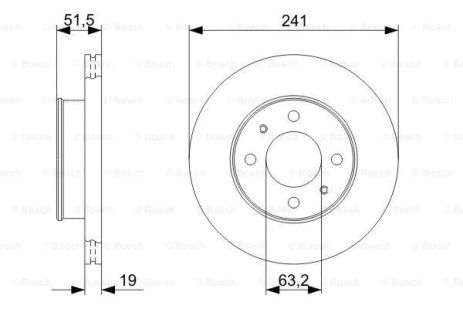 Диск тормозной HYUNDAI ACCENT, BOSCH (0986479377)