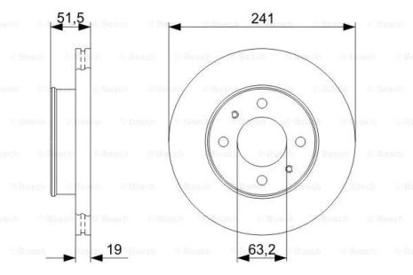 Диск гальмівний HYUNDAI ACCENT, BOSCH (0986479377)