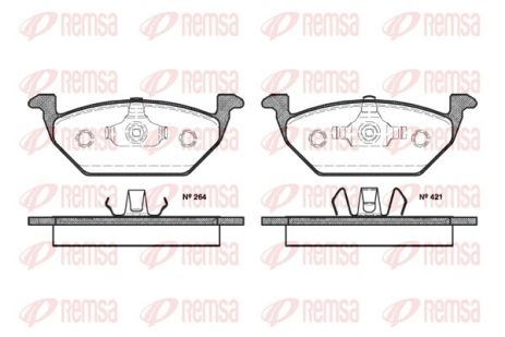 Комплект гальмівних колодок, дискове гальмо AUDI A3, SEAT CORDOBA, SKODA, VW, RENAULT KANGOO, REMSA (063320)