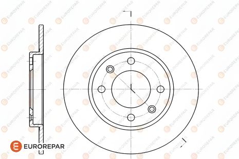 Тормозной диск для PEUGEOT 206 и CITROËN XSARA/SAXO, EUROREPAR (1618860980) Тормозной диск для PEUGEOT 206 и CITROËN XSARA/SAXO, EUROREPAR (1618860980)