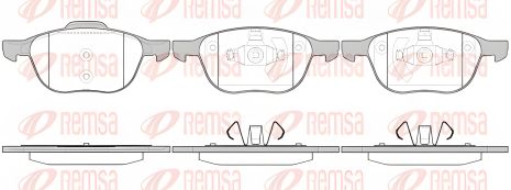 Тормозные колодки комплект, дисковый тормоз FORD (CHANGAN), MAZDA 5, REMSA (108200)