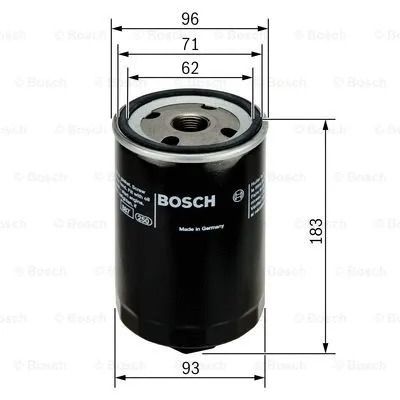 Фільтр оливи VW LT, VOLVO 940, BOSCH (0451203087)