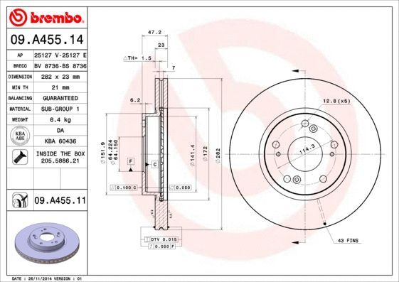 Диск гальмівний HONDA (GAC), CIIMO CIIMO, BREMBO (09A45511) Диск гальмівний HONDA (GAC), CIIMO CIIMO, BREMBO (09A45511)