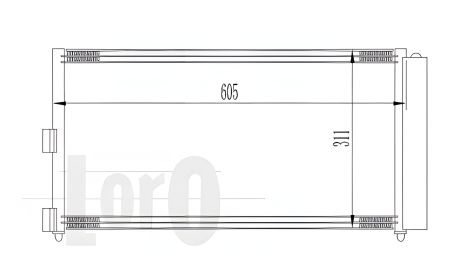 Конденсор радиатора кондиционера LANCIA MUSA и FIAT IDEA, LORO (0160160016)