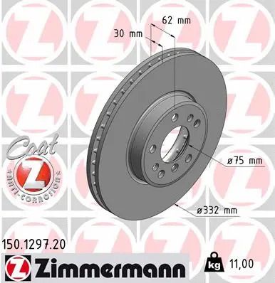 Диск тормозной BMW X5, ZIMMERMANN (150129720)