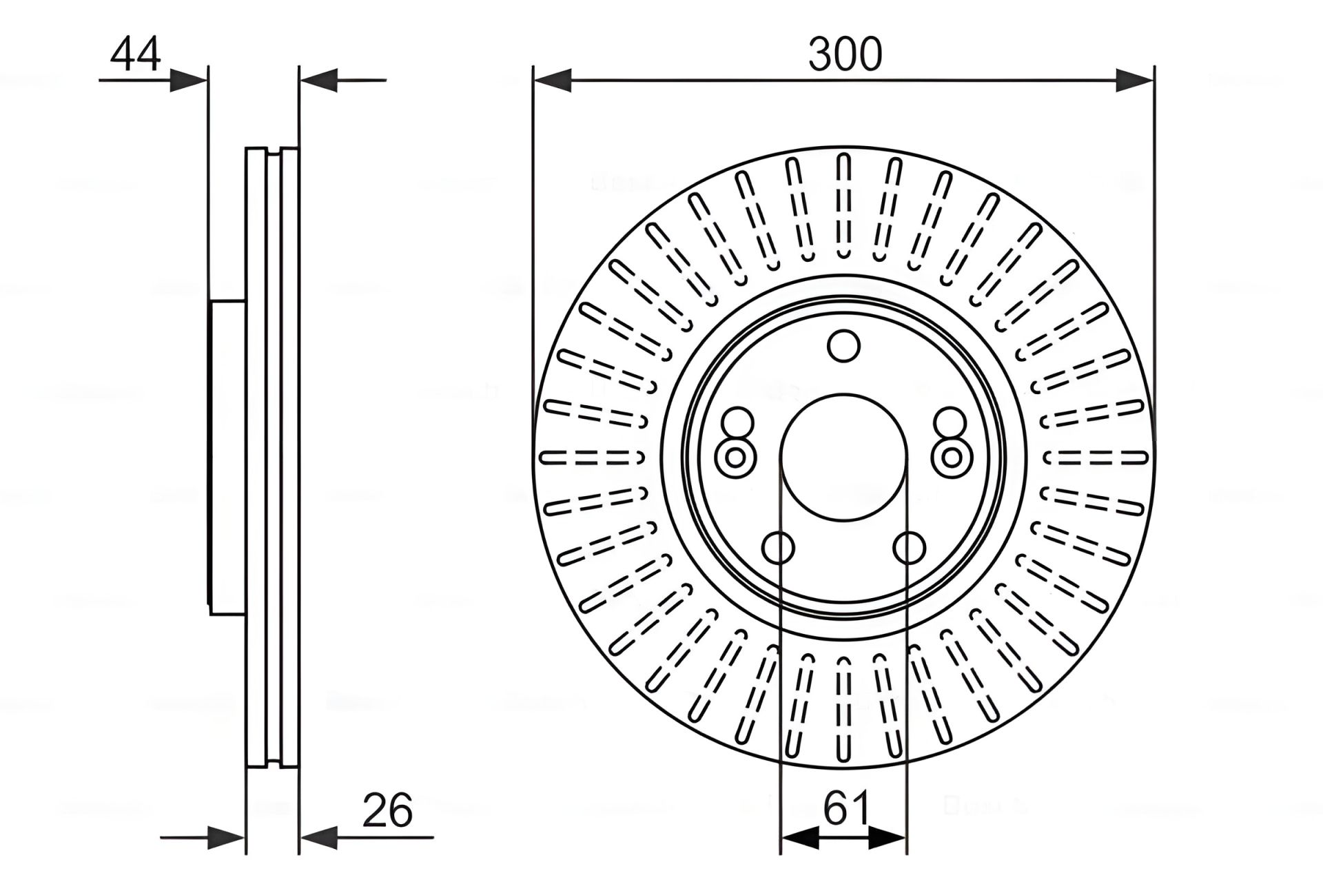 Гальмівний диск RENAULT SCÉNIC, BOSCH (0986479668) Гальмівний диск RENAULT SCÉNIC, BOSCH (0986479668)
