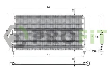 Конденсор кондиционера LANCIA MUSA, FIAT IDEA, PROFIT 17700184