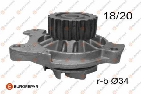 Водяний насос, помпа VOLVO V70, AUDI A6, AUDI 100, EUROREPAR (1623104480)