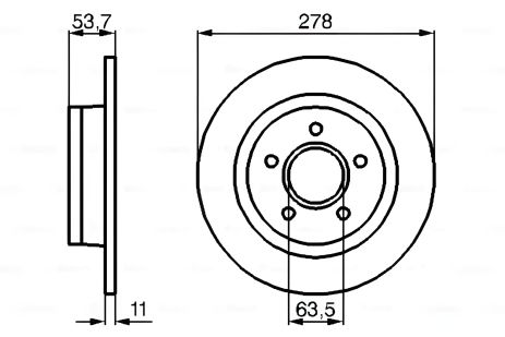 Диск тормозной FORD TRANSIT, FORD TOURNEO, BOSCH (0986479070) Диск тормозной FORD TRANSIT, FORD TOURNEO, BOSCH (0986479070)