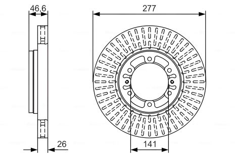 Гальмівний диск для HYUNDAI H-1 від BOSCH (0986479T41)