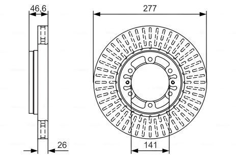 Гальмівний диск для HYUNDAI H-1 від BOSCH (0986479T41) Гальмівний диск для HYUNDAI H-1 від BOSCH (0986479T41)