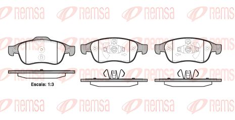 Тормозные колодки дисковые для FIAT 500X, DACIA DUSTER, REMSA (124810) Тормозные колодки дисковые для FIAT 500X, DACIA DUSTER, REMSA (124810)