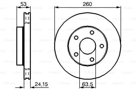 Диск тормозной FORD SCORPIO, BOSCH (0986478195)
