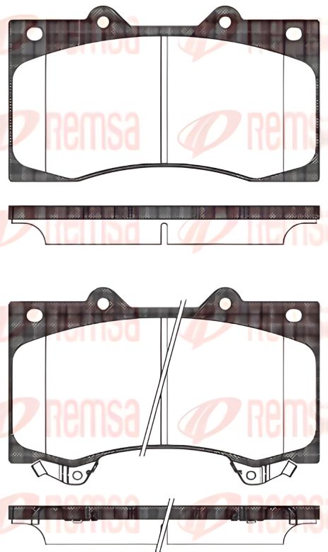 Тормозные колодки комплект для NISSAN PATROL, REMSA (150602) Тормозные колодки комплект для NISSAN PATROL, REMSA (150602)
