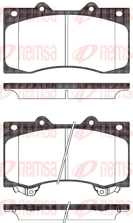 Комплект колодок гальмівних, NISSAN PATROL дискове гальмо, REMSA (150602) Комплект колодок гальмівних, NISSAN PATROL дискове гальмо, REMSA (150602)