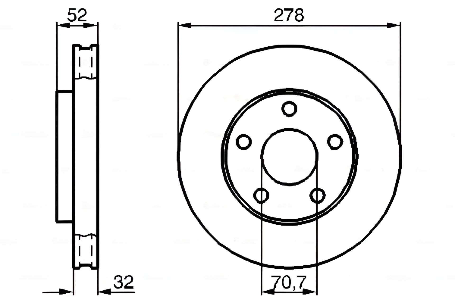 Гальмівний диск OPEL SINTRA, BOSCH (0986478486) Гальмівний диск OPEL SINTRA, BOSCH (0986478486)