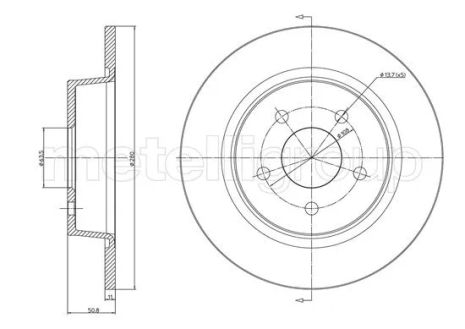 Диск гальмівний FORD KUGA, FORD GRAND, FORD C-MAX, METELLI (231251C)