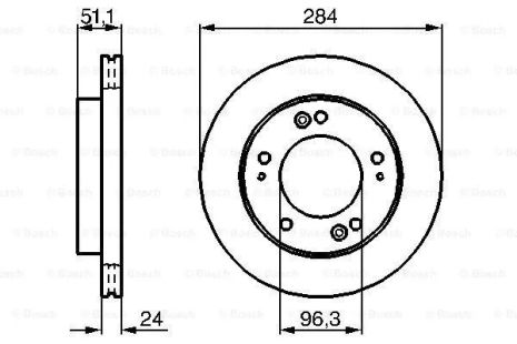 Диск тормозной KIA SPORTAGE, KIA RETONA, BOSCH (0986479020)
