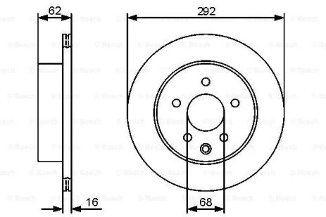 Диск гальмівний RENAULT KOLEOS, NISSAN QASHQAI, NISSAN X-TRAIL, BOSCH (0986479453)