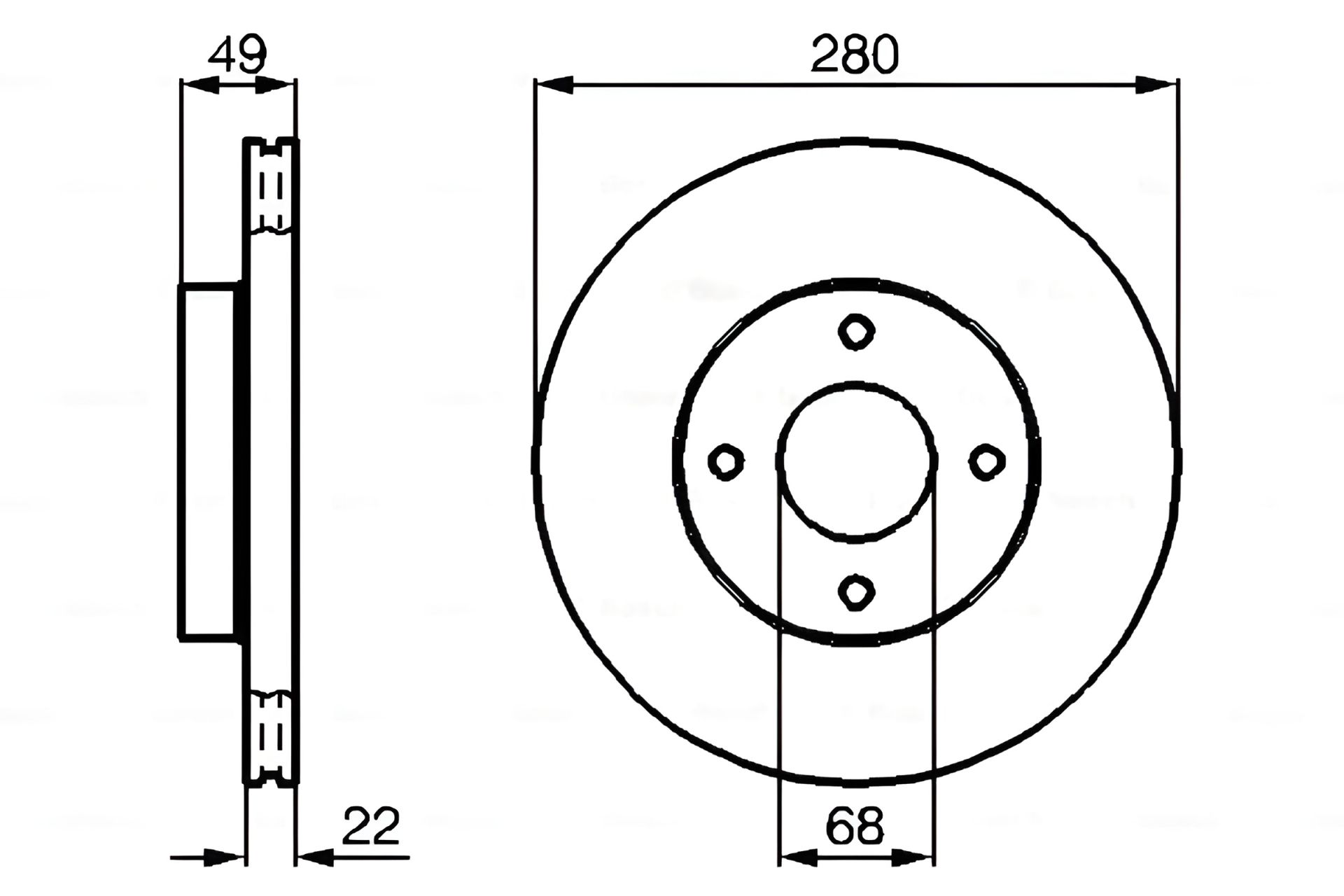 Гальмівний диск NISSAN BLUEBIRD, NISSAN ALMERA, NISSAN PRIMERA, BOSCH (0986478728) Гальмівний диск NISSAN BLUEBIRD, NISSAN ALMERA, NISSAN PRIMERA, BOSCH (0986478728)
