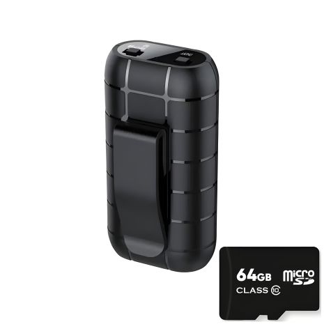 Міні диктофон Nectronix A50+ з великим часом роботи, 64 Гб пам'яті, кліпса і магніт