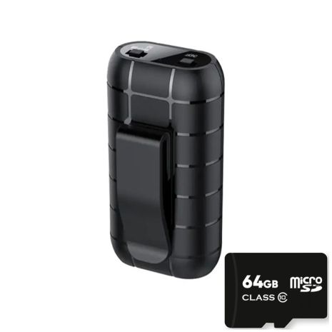 Міні диктофон Nectronix A50+ з великим часом роботи, 64 Гб пам'яті, кліпса і магніт