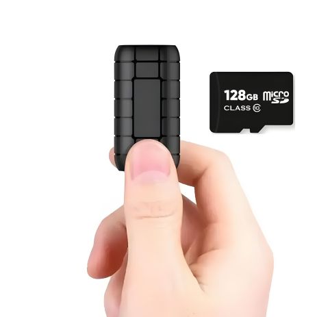 Міні цифровий диктофон із акумулятором Sttwunake A50+, з пам'яттю 128 Гб, до 20 днів запису, магніт