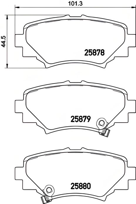 Комплект гальмівних колодок MAZDA 3, NISSHINBO (NP5035) Комплект гальмівних колодок MAZDA 3, NISSHINBO (NP5035)