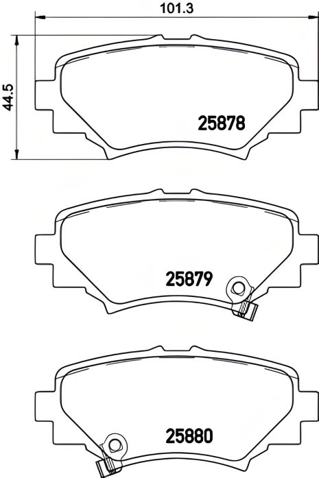 Комплект гальмівних колодок MAZDA 3, NISSHINBO (NP5035) Комплект гальмівних колодок MAZDA 3, NISSHINBO (NP5035)