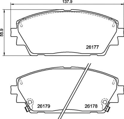 Комплект тормозных колодок MAZDA 3, BREMBO (P49065)