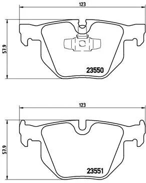 Комплект тормозных колодок BMW 3, BMW X1, BREMBO (P06039)