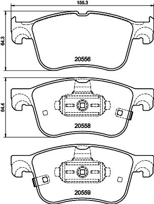 Комплект тормозных колодок FORD FOCUS, FORD KUGA, FORD PUMA, NISSHINBO (NP5091)