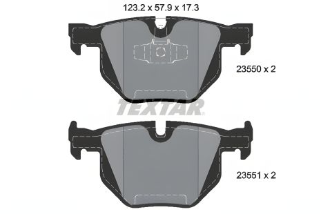 Комплект гальмівних колодок BMW 3, BMW X1, TEXTAR (2355001)