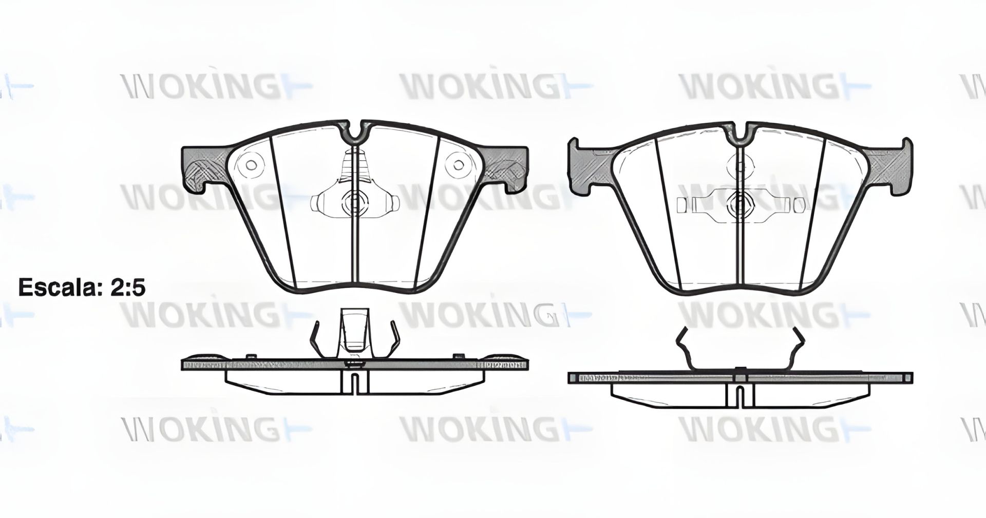 Комплект гальмівних колодок для BMW X6, BMW 5 та BMW 7, виробник WOKING (P1519300) Комплект гальмівних колодок для BMW X6, BMW 5 та BMW 7, виробник WOKING (P1519300)
